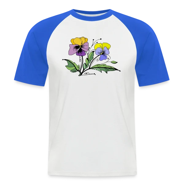 Éclat Floral sur T-shirt baseball manches courtes Homme