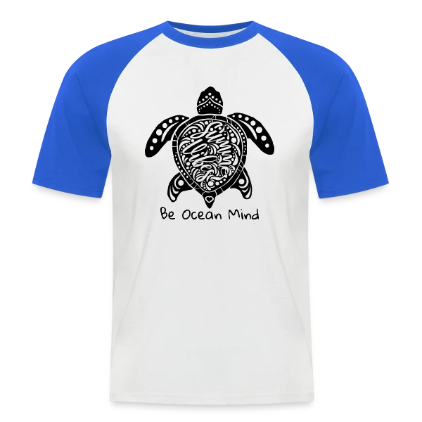 Vibes Océanes : Esprit Nage et Conservation sur T-shirt baseball manches courtes Homme