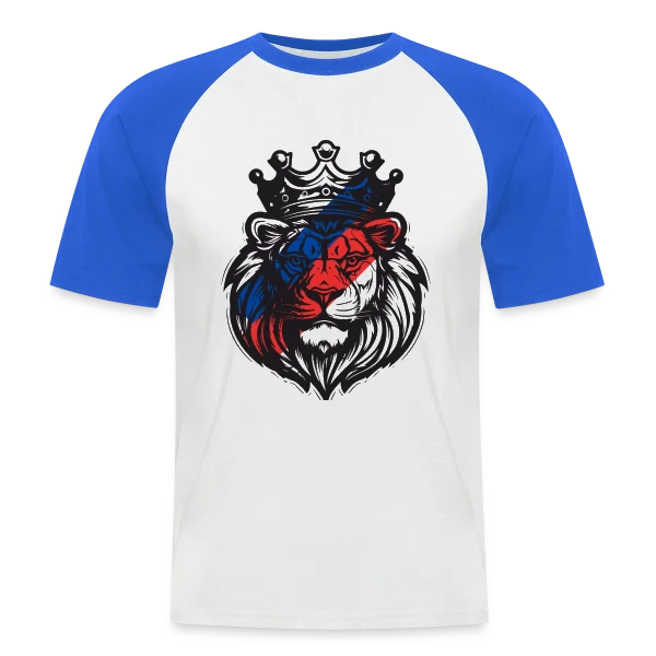 Lion Lyonnais Couronné OL sur T-shirt baseball manches courtes Homme