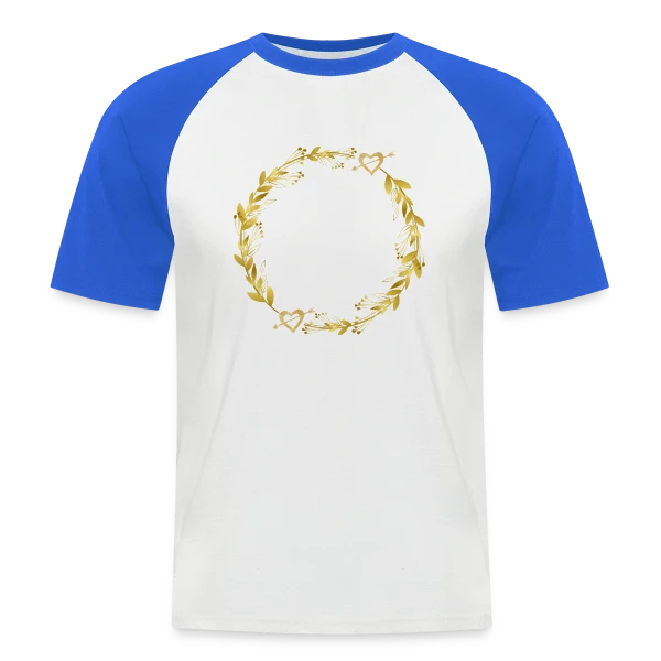 Team de la Mariée EVJF : T-shirt Couronne de Fleurs pour Enterrement de Vie de Jeune Fille sur T-shirt baseball manches courtes Homme