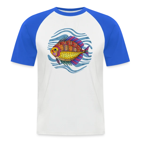 Passion Pêche sur T-shirt baseball manches courtes Homme