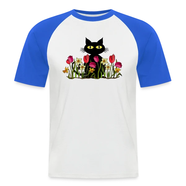 L'Esprit Félin sur T-shirt baseball manches courtes Homme