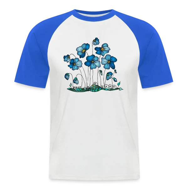 Harmonie Florale sur T-shirt baseball manches courtes Homme
