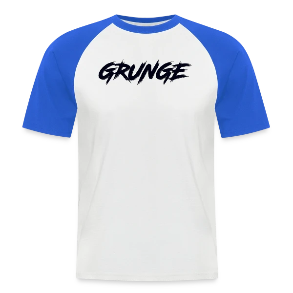 Typographie Grunge Brossée sur T-shirt baseball manches courtes Homme