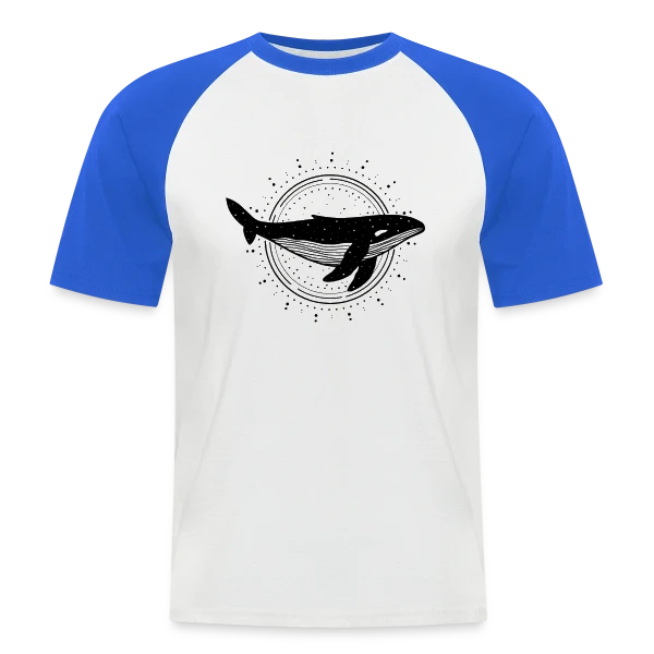 Esprit des Eaux : Baleine Protectrice sur T-shirt baseball manches courtes Homme