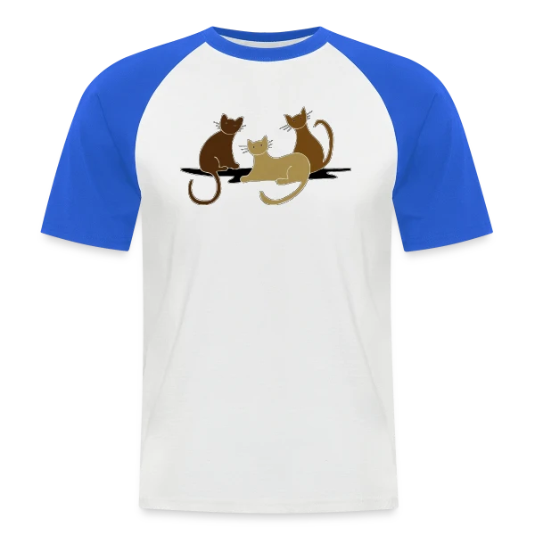 L'Amour des Chats sur T-shirt baseball manches courtes Homme