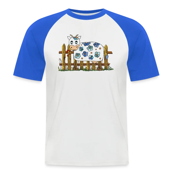 La Vache Rigolote sur T-shirt baseball manches courtes Homme