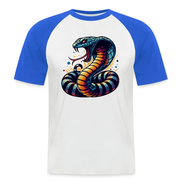 Cobra Vibrant : Style Sauvage et Énergique sur T-shirt baseball manches courtes Homme