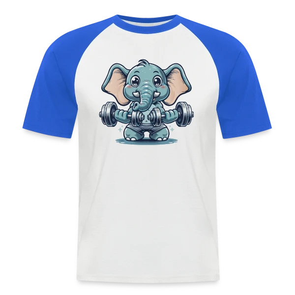 L'Éléphant Sportif Rigolo sur T-shirt baseball manches courtes Homme