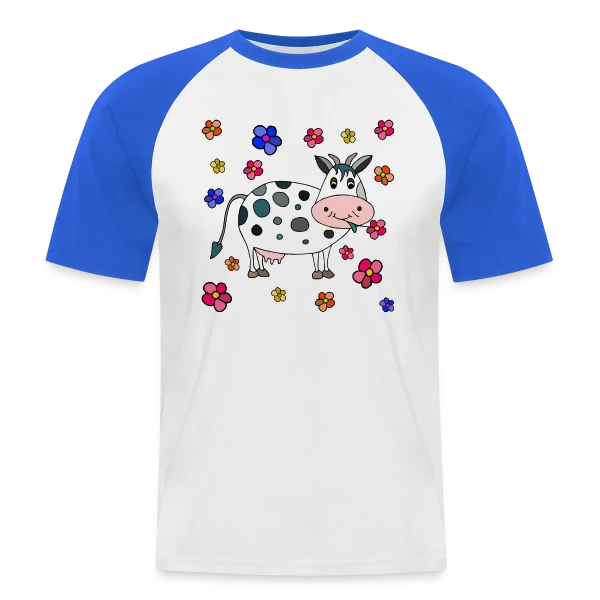 Krowa, la Vache Amusante sur T-shirt baseball manches courtes Homme