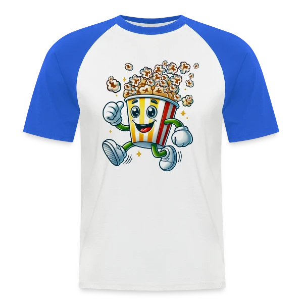 Popcorn Comique : La Star de Vos Soirées Ciné sur T-shirt baseball manches courtes Homme