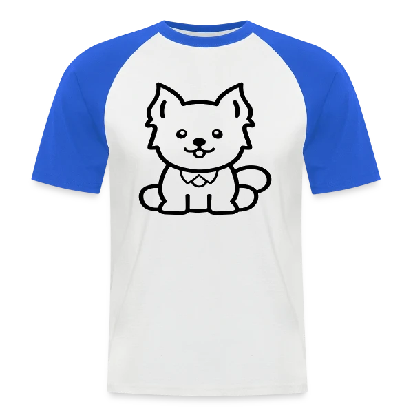 Petit Chien Mignon sur T-shirt baseball manches courtes Homme