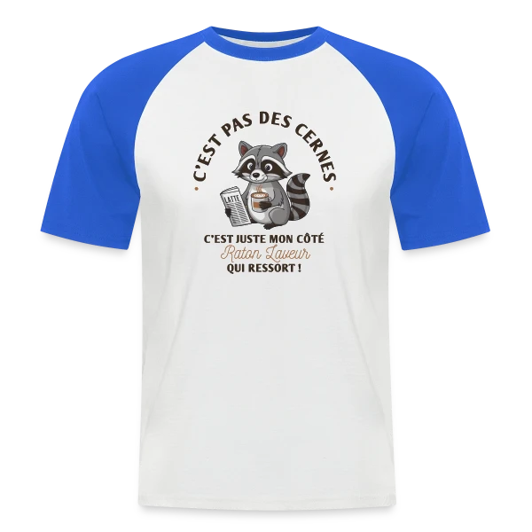 Humour : Mon Côté Raton Laveur sur T-shirt baseball manches courtes Homme