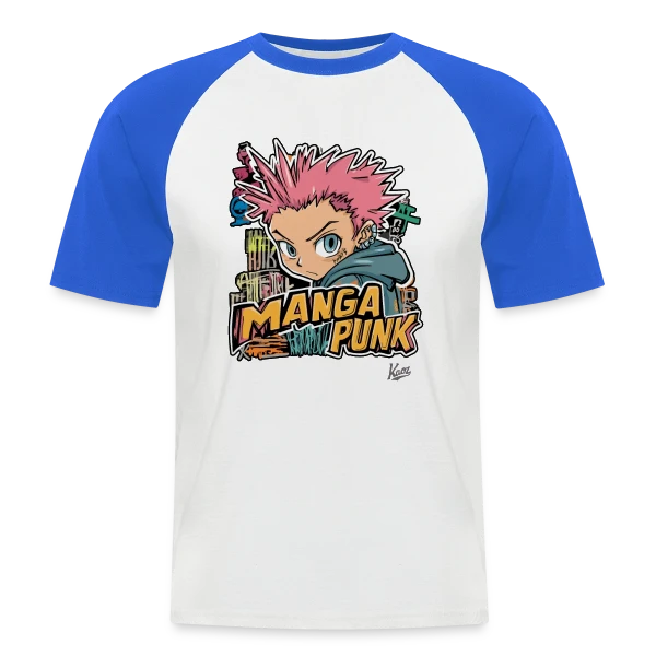 Explosion Manga Punk Japonais sur T-shirt baseball manches courtes Homme