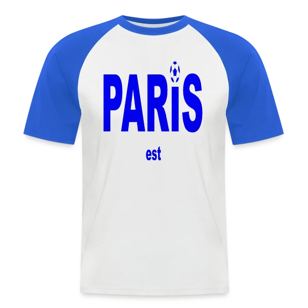 Paris Foot Passion sur T-shirt baseball manches courtes Homme