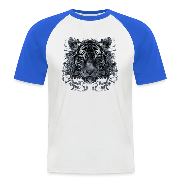Tigre Majestueux Ornemental sur T-shirt baseball manches courtes Homme