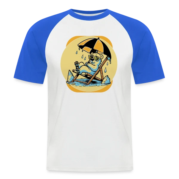 Ours Polaire : Alerte Climatique Stylée sur T-shirt baseball manches courtes Homme