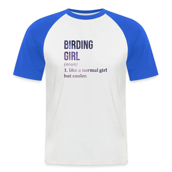 Birding Girl Galaxie sur T-shirt baseball manches courtes Homme