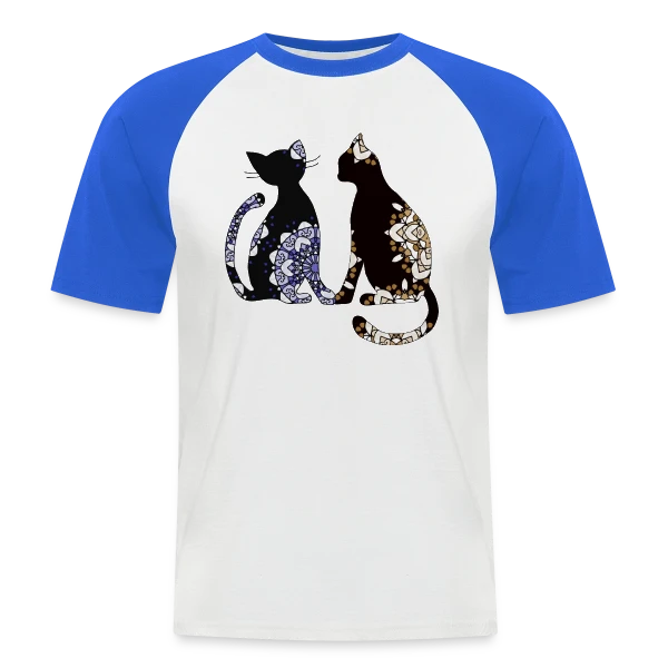 Passion Chat sur T-shirt baseball manches courtes Homme
