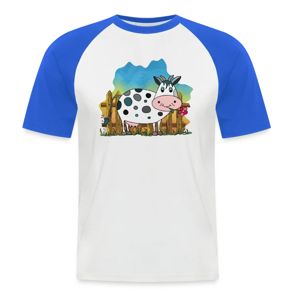 La Vache Rigolote sur T-shirt baseball manches courtes Homme