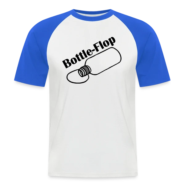 Bottle Flop Défi Raté sur T-shirt baseball manches courtes Homme