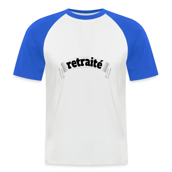 Apéro Retraite : Humour et Détente sur T-shirt baseball manches courtes Homme