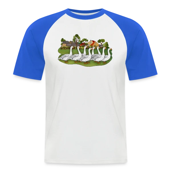 L'Oie Élégante sur T-shirt baseball manches courtes Homme