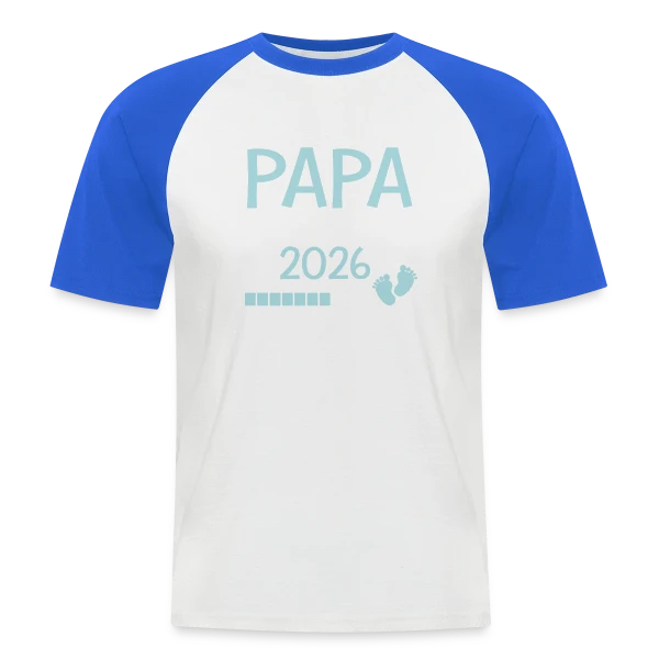 Papa en 2026 : Annonce de Grossesse Humour sur T-shirt baseball manches courtes Homme