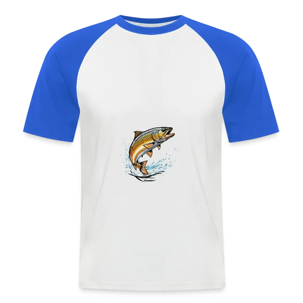 Pêche & Humour : Design Naturel sur T-shirt baseball manches courtes Homme