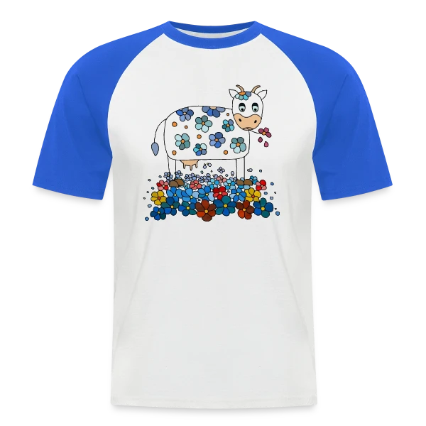 La Vache Mignonne sur T-shirt baseball manches courtes Homme