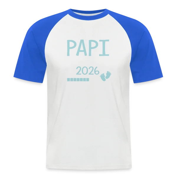 Papi en 2026 : Veuillez Patienter - Humour sur T-shirt baseball manches courtes Homme