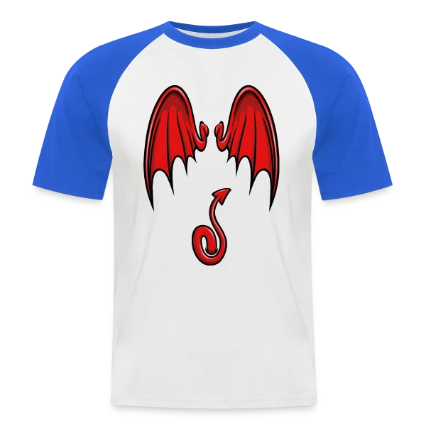 Ailes & Queue de Diable Cartoon sur T-shirt baseball manches courtes Homme