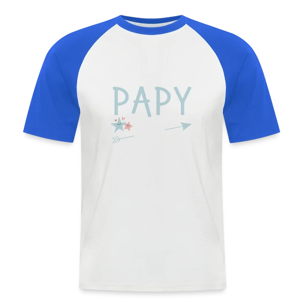 Annonce Grossesse "Futur Papy 2026" - Bientôt Grand-Père sur T-shirt baseball manches courtes Homme