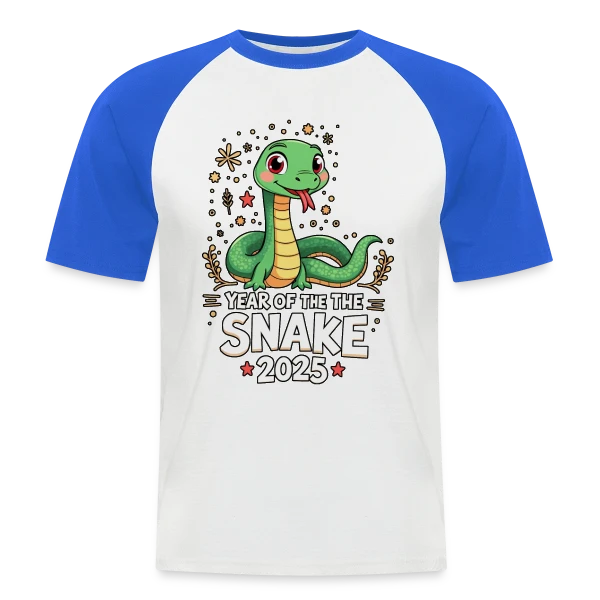 Fête du Nouvel An Chinois - Année du Serpent 2025 sur T-shirt baseball manches courtes Homme