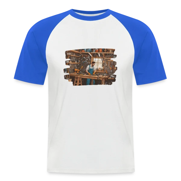 Humour Bricoleur - J'peux Pas J'ai Garage sur T-shirt baseball manches courtes Homme