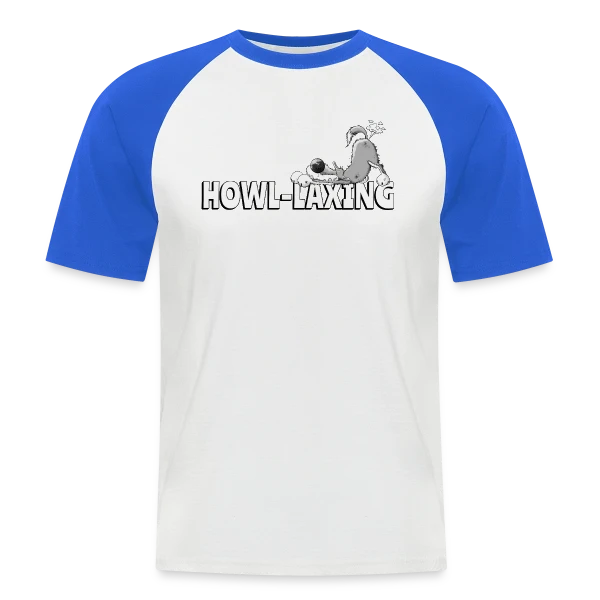 Loup qui pète - Humour animalier cartoon sur T-shirt baseball manches courtes Homme
