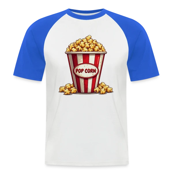 Enfant Popcorn - Costume Carnaval Amusant sur T-shirt baseball manches courtes Homme