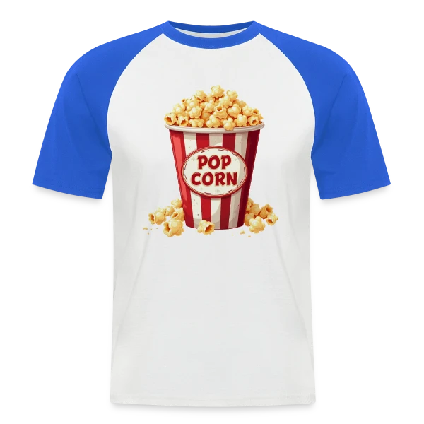 Popcorn Amusant - Idéal Carnaval Enfant sur T-shirt baseball manches courtes Homme