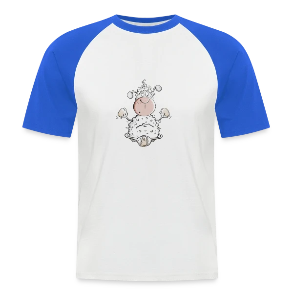 Mouton Yoga 'Baaa-Lance' - L'Équilibre Zen sur T-shirt baseball manches courtes Homme