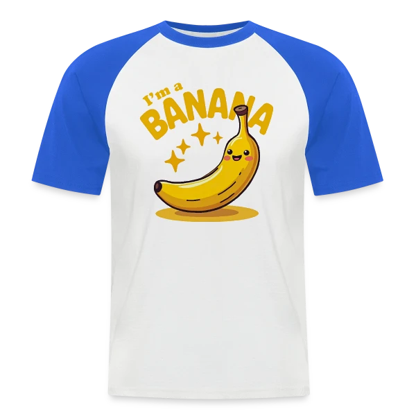 Humour Banane - Costume Carnaval & Fête sur T-shirt baseball manches courtes Homme