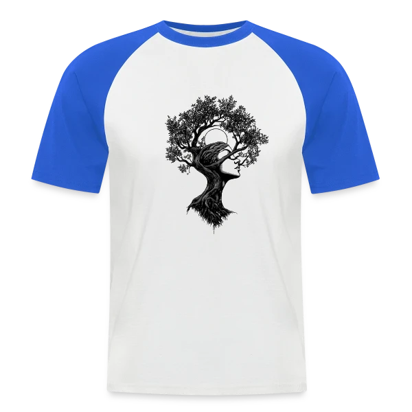 Arbre Femme Bohème Mystique sur T-shirt baseball manches courtes Homme