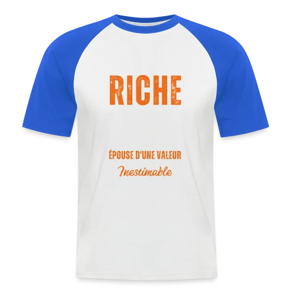 Homme - Mon Épouse D'une Valeur Inestimable sur T-shirt baseball manches courtes Homme