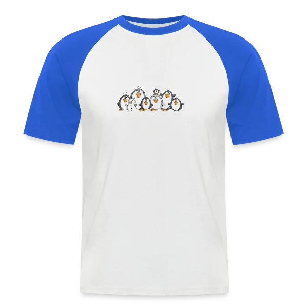 Juste une fille qui adore les pingouins - T-shirt humour sur T-shirt baseball manches courtes Homme