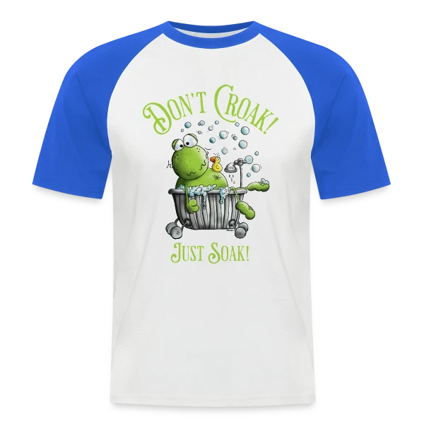 Grenouille Détente & Bain sur T-shirt baseball manches courtes Homme