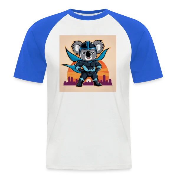 Super Koala Héroïque sur T-shirt baseball manches courtes Homme
