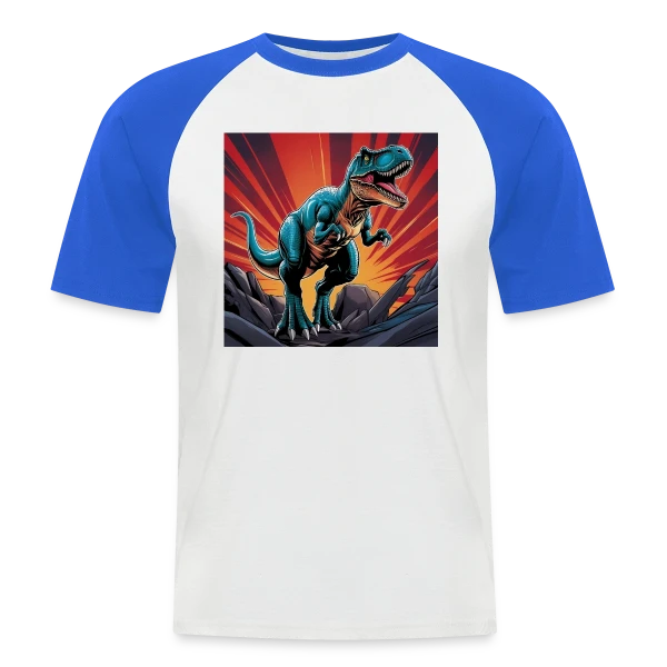 T-Rex Crépuscule sur T-shirt baseball manches courtes Homme