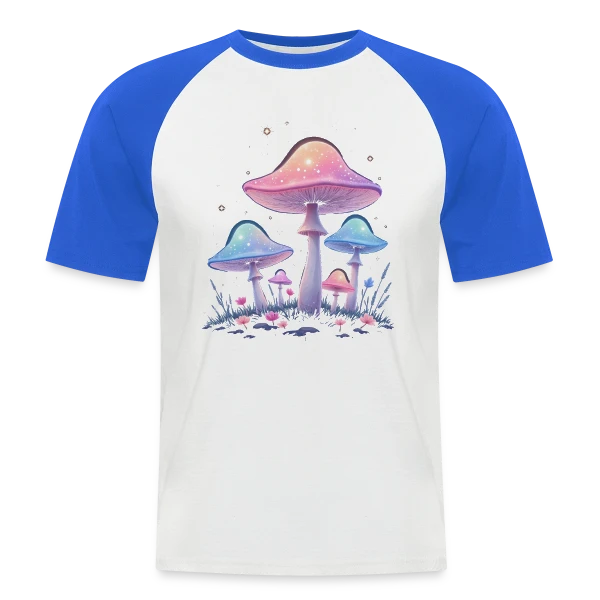 Champignons Magiques - Art Mystique de la Forêt sur T-shirt baseball manches courtes Homme