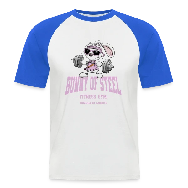 Lapin Fitness - Entraînement 'Powered by Carrots' sur T-shirt baseball manches courtes Homme