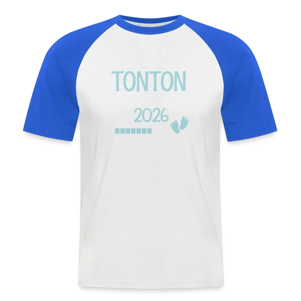 Annonce Grossesse Tonton 2026 - Futur Tonton Humour sur T-shirt baseball manches courtes Homme