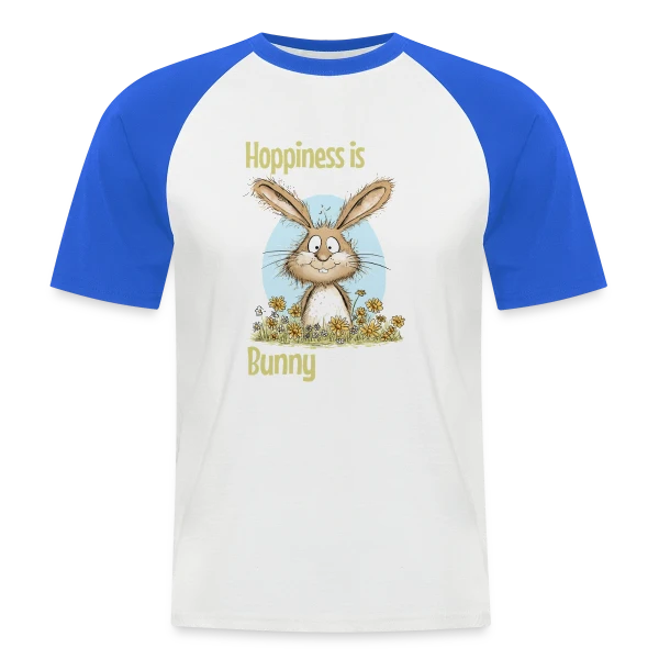 Lapin Printanier et Pâques sur T-shirt baseball manches courtes Homme
